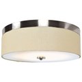 Access Lighting Mia, LED Flush Mount, Brushed Steel Finish, Acrylic Lens Fabric 20821LEDD-BS/ACR